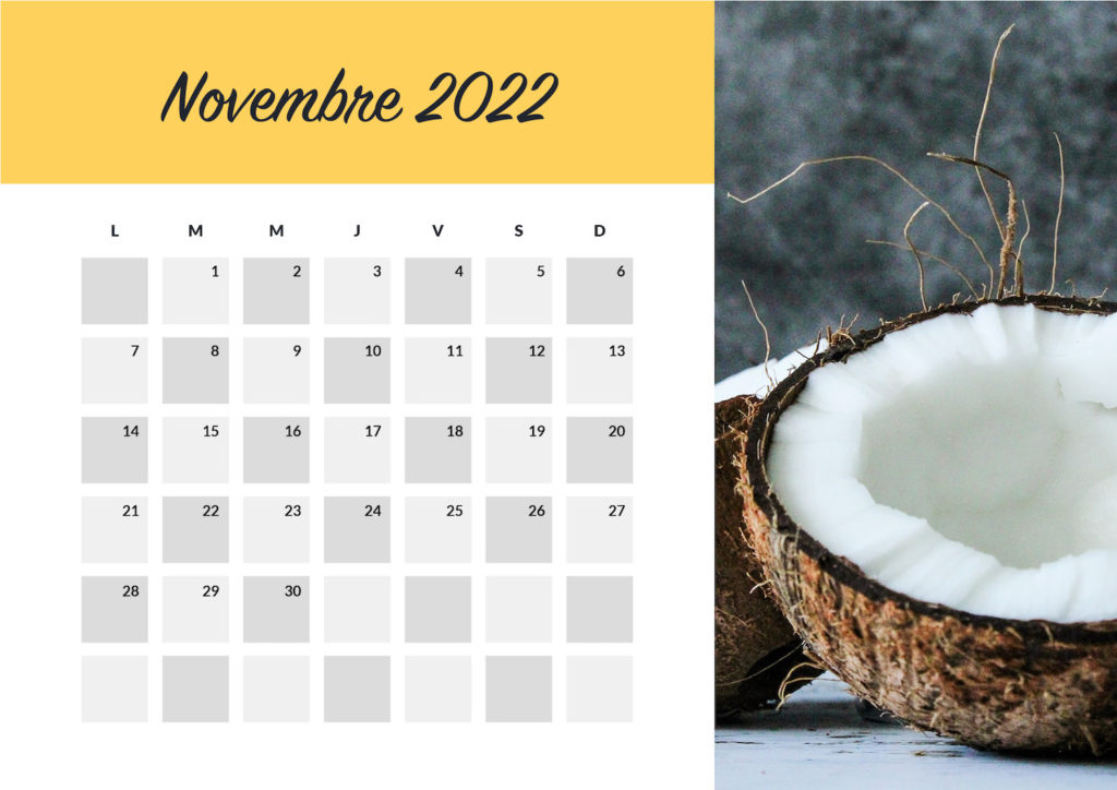 Calendrier food novembre 2022