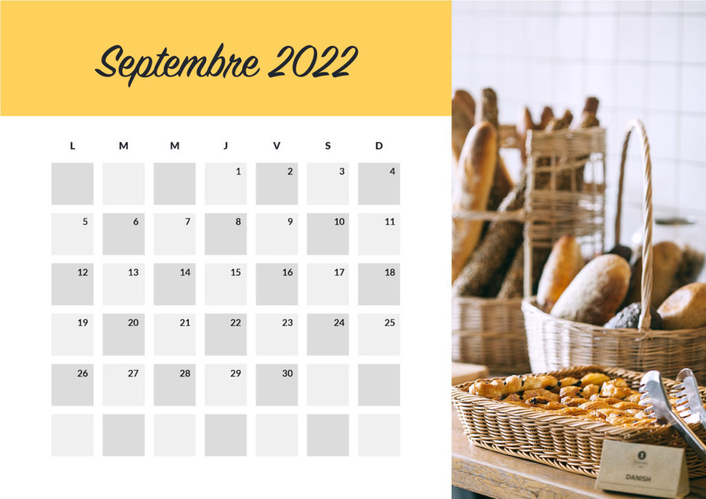 Calendrier food septembre 2022